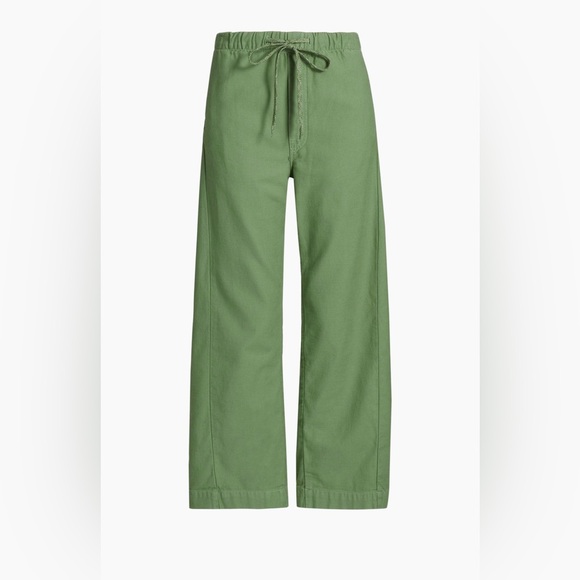 Mother The Drawn half pipe cotton pants green 27 new - Picture 2 of 4